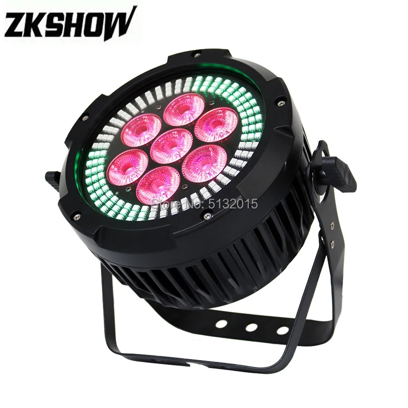6 шт./лот 7*12 Вт RGBWAUV LED + 144*0 2 RGB Par Wash Light для DJ Disco вечерние свадебные украшения сада и