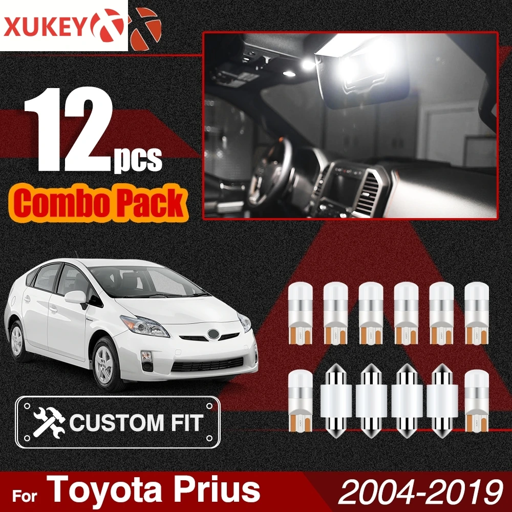 Xukey 12 шт светодиодные лампы для освещения салона автомобиля набор Toyota Prius 2004 2017