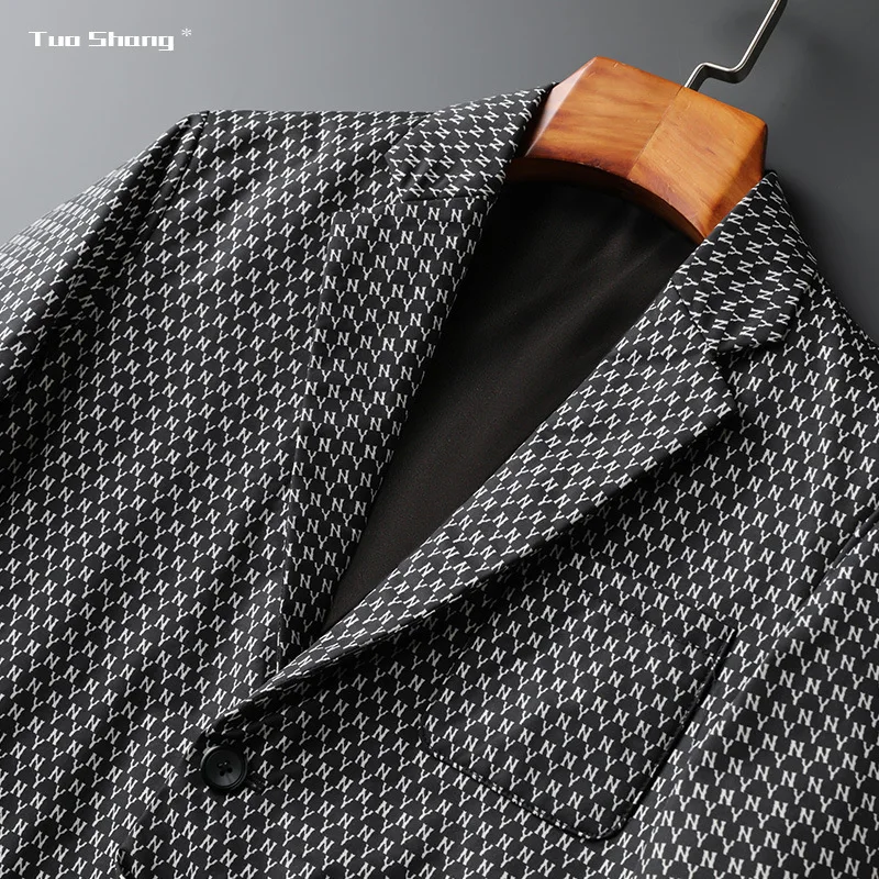 Пиджак мужской повседневный винтажный деловой Блейзер уличная одежда в стиле