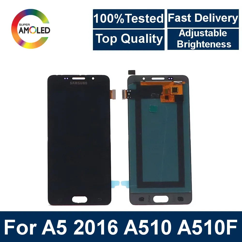 AMOLED жидкокристаллический дисплей подходит для samsung Galaxy A5 A510F A510M A510FD A5100 A510Y lcd сенсорный экран дигитайзер comp