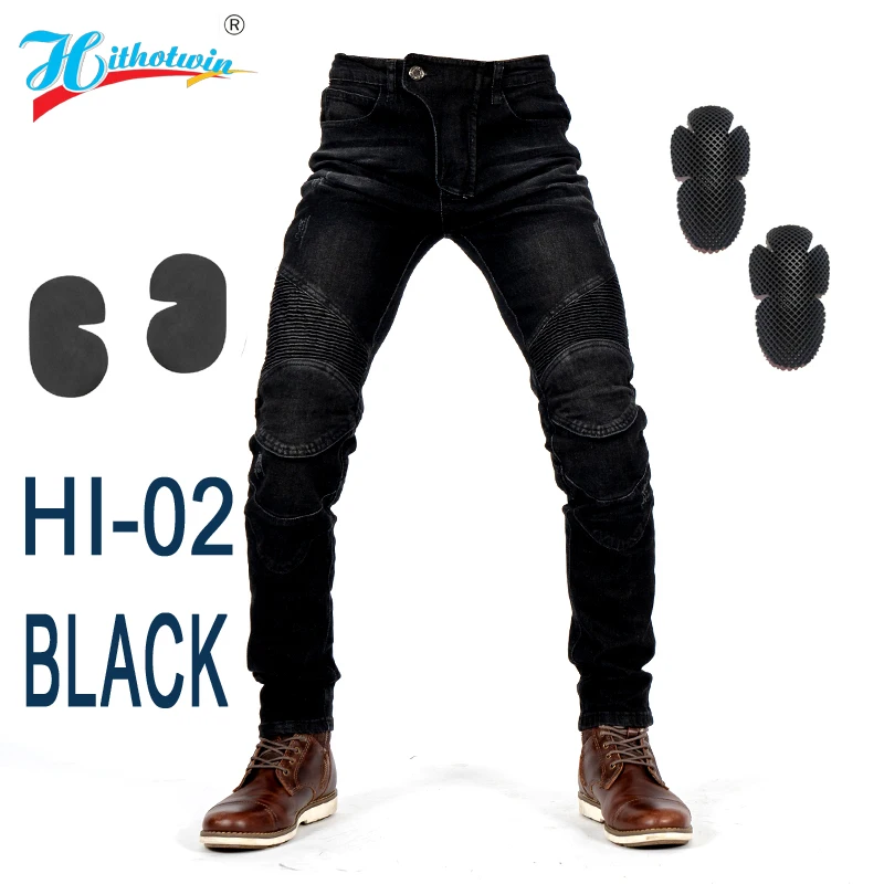 Облегающие мужские мотоциклетные джинсы корейской версии для женщин эластичные