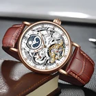 KINYUED новые брендовые автоматические часы с фазой Луны, роскошные мужские механические часы в стиле стимпанк, модные мужские часы, роскошные часы