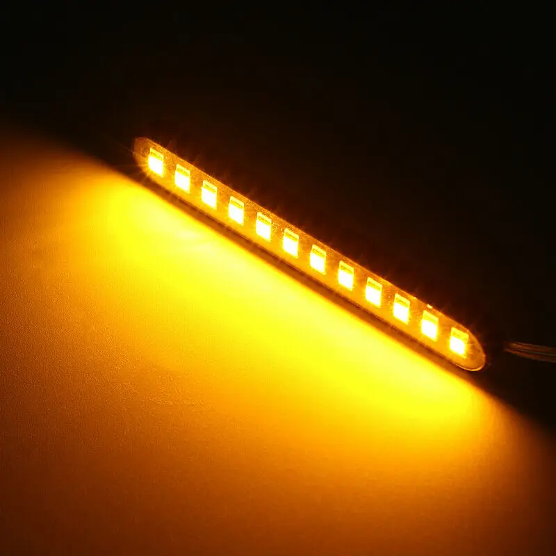 Универсальный светодиодный фонарь для мотоцикла 2 шт. с поворотными сигналами 12 В