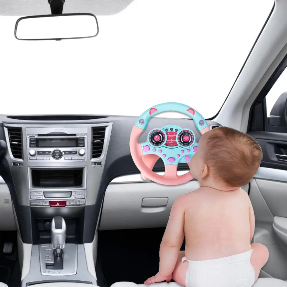 Детский моделирующий руль светильник звуковая музыка для вождения развивающие