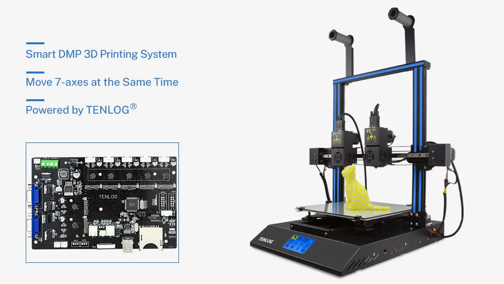 TENLOG TL-D3PRO Независимый Двойной Экструдер 3d принтер большой размер печати lcd сенсорный экран