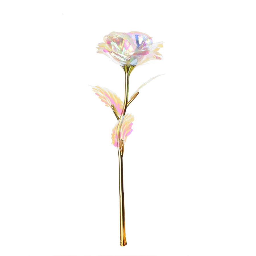 galaxy rose Романтический Красочный светодиодный сказочный розовый искусственный Галактический цветок розы для подруги, подарок на день Святого Валентина, свадебный Декор для дома - Цвет: galaxy rose
