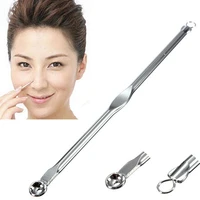 silver blackhead comedone cleaner clean remover acne blemish pimple extractor tool face cleaning care needle cleanser