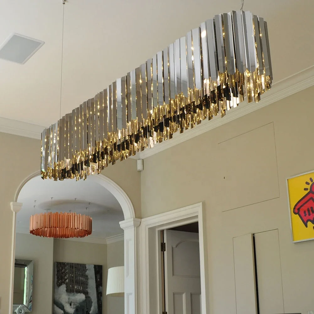 Высокое качество Современная нержавеющая сталь внутреннее освещение роскошная