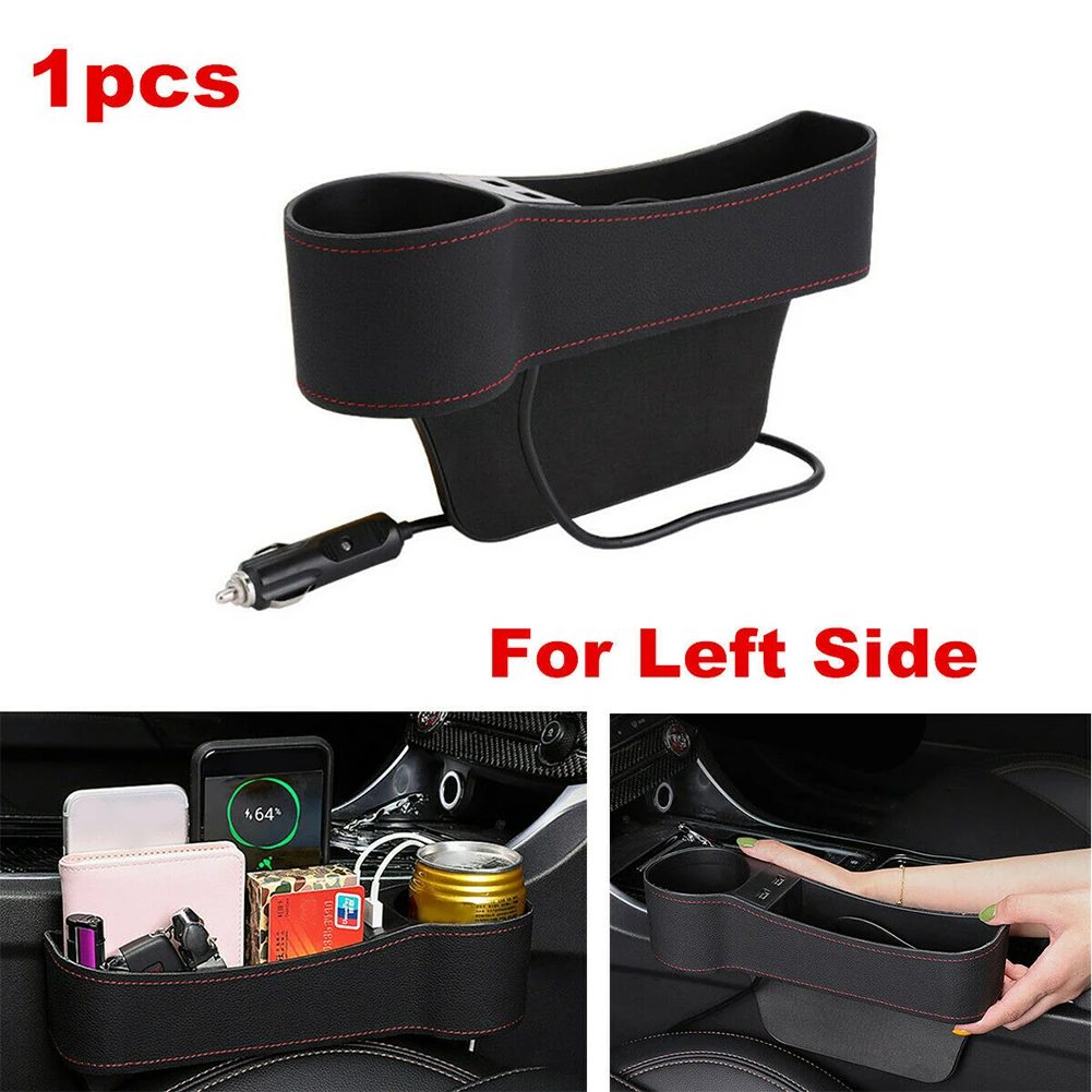 

Auto Car Accessories interior Car Seat Gap Slit Pocket Catcher Organizer PU Leather Storage Box Phone Bottle Cups Holder Ship