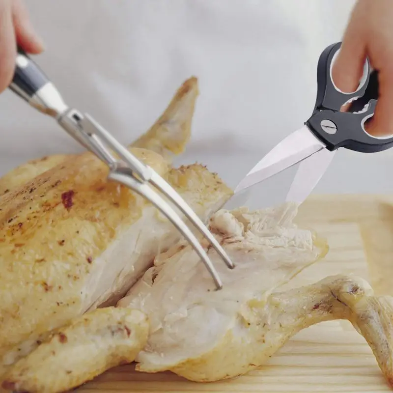 Кухонные ножницы мощные кухонные и многофункциональные для птицы куриной