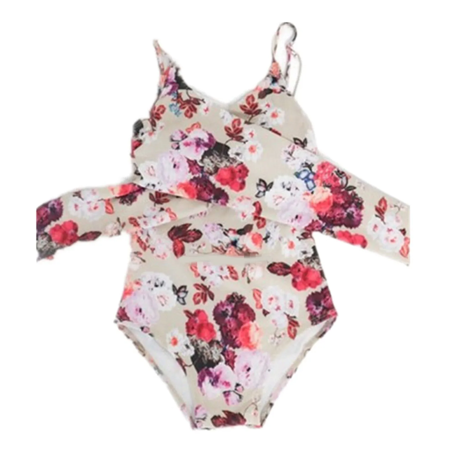 Пикантные Цветочный принт Разделение раздельный купальник бикини для Для женщин