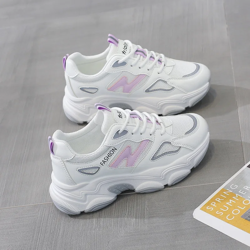 

Women's Shoes Ladies Autumn Spring Running Shoes New All-match Breathable Korean Casual Thick-soled Sports Women's Shoes