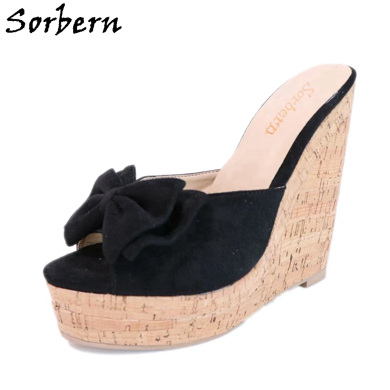 Женские босоножки на танкетке с открытым носком платформе и высоком