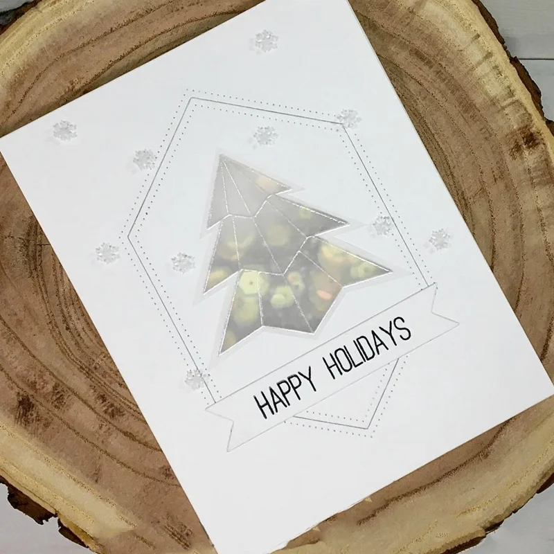 Высечки с шестигранной рамкой для изготовления открыток алмазная