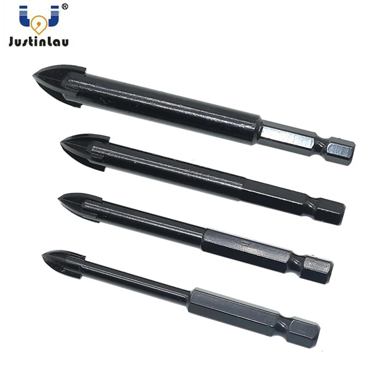 Justinlau Glass Tile Drill Bits Set - Tungsten Carbide Tipped Spear Head Bits for Ceramic Tile, Marble, and Mirror Drilling - 3mm, 4mm, 5mm, 6mm, 7mm, 8mm, 10mm, 12mm image 3