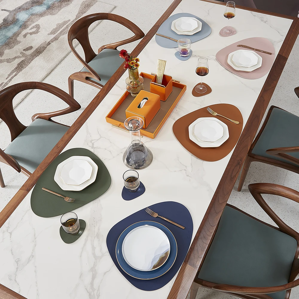 Из искусственной кожи столовых Настольный коврик посуда Pad Водонепроницаемый