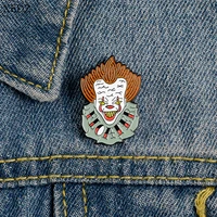 xedz horror movie cartoon character vampire enamel pin funny clown letter clothes shirt badge backpack lapel brooch jewelry gift