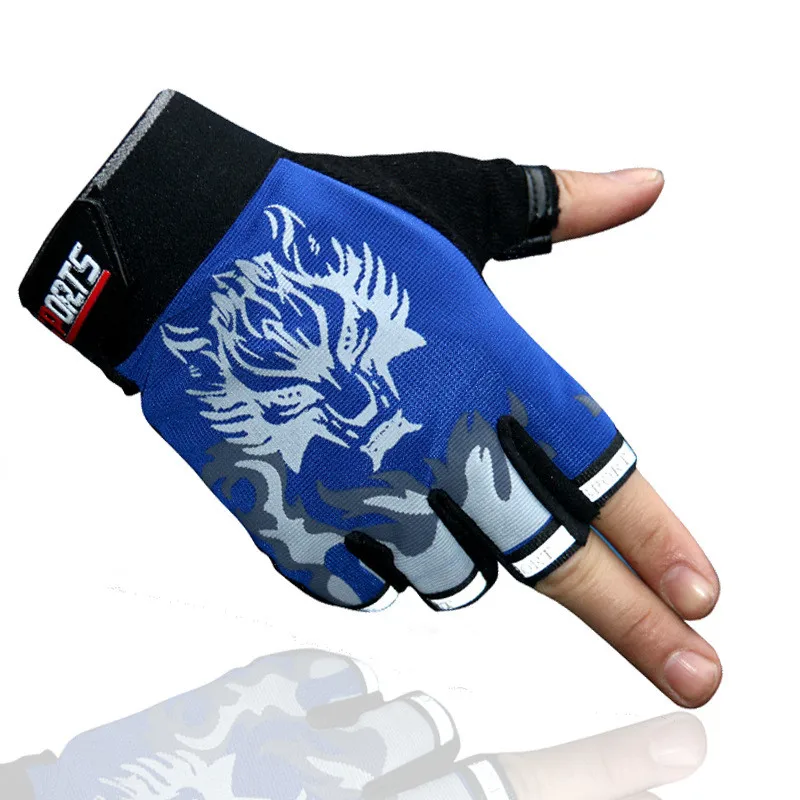 Нин скольжения вентиляция мотор велосипедные перчатки без пальцев спортивные