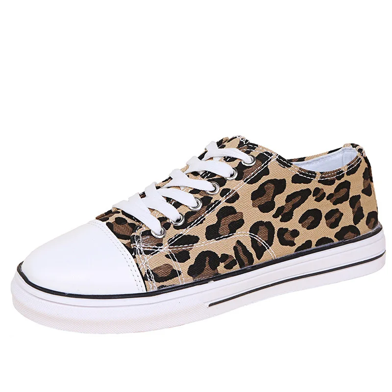 

Spring/Autumn 2021 NEW Women Shoes Fashion Leopard Sneakers Women Low (1cm-3cm) Lace-up Zapatos De Mujer Causal Shoes for Women