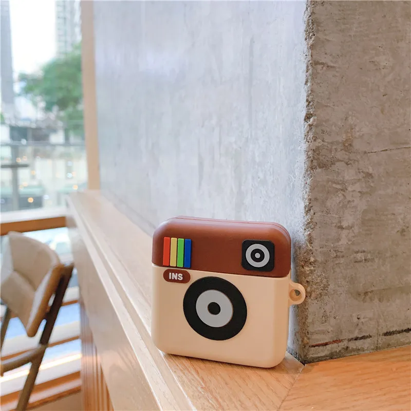 Чехол для 3d-камеры airpods 1 2 чехол с забавным рисунком ins мягкий силиконовый защитой