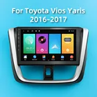 Автомобильный радиоприемник 2 Din Android для TOYOTA VIOS Yaris 2016 2017 WIFI GPS навигация FM Автомобильный мультимедийный плеер стерео головное устройство Авторадио