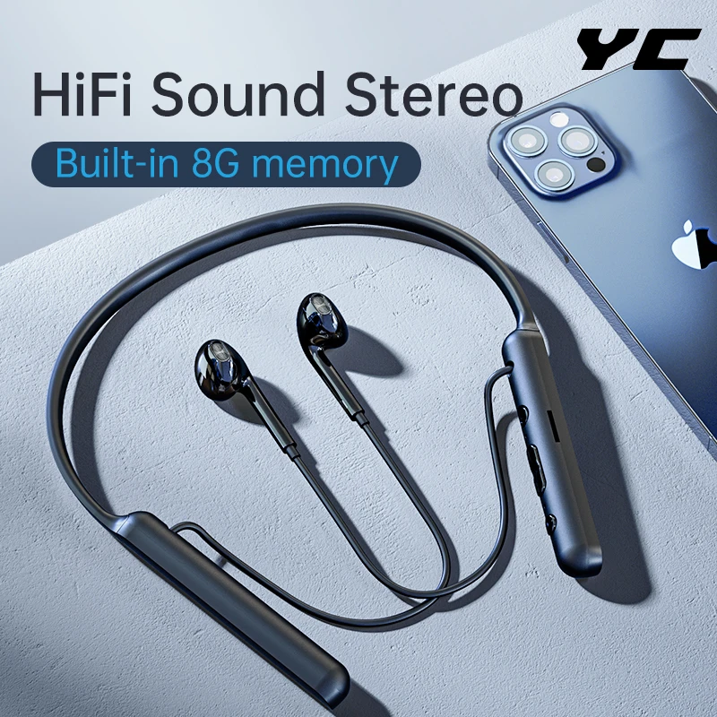 Наушники YC с MP3-плеером беспроводные Bluetooth наушники Hi-Fi стереогарнитура со