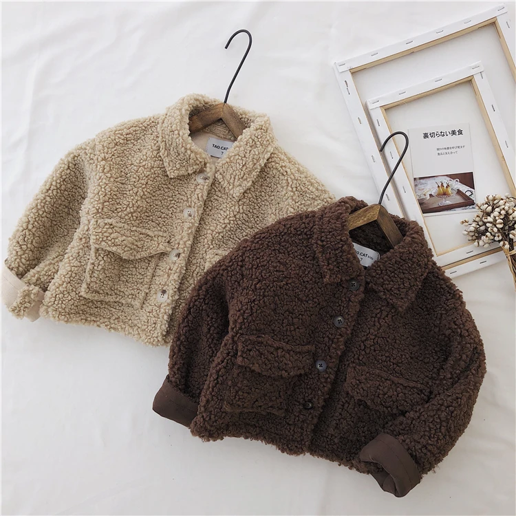 WLG/зимние плотные куртки для мальчиков и девочек Детские Бежевые Коричневые