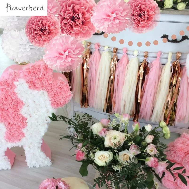 Розовое золото День рождения украшения набор блестящих с днем баннер ткани