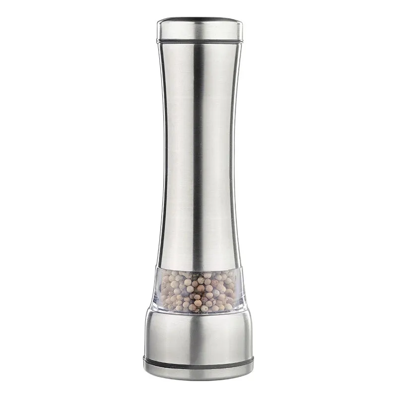 Stainless Steel 1 шт. нержавеющая сталь мельница для перца ручная соль и перечница приправа горшок специй соль сахарная мельница кухонные инструменты - Цвет: Stainless Steel