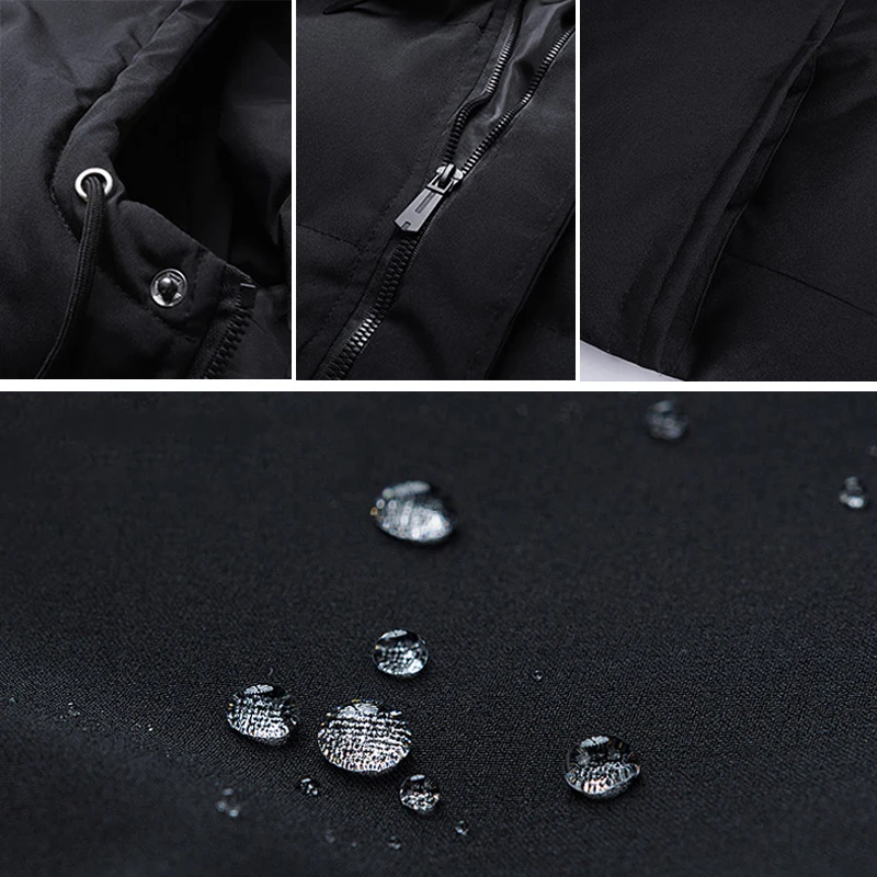 

Men Short Style Parkas Plus Size 4XL Hooded Cotton Padded Males Winter Warm Outwear Jacket Coats Leisure Embroidery Print Chic