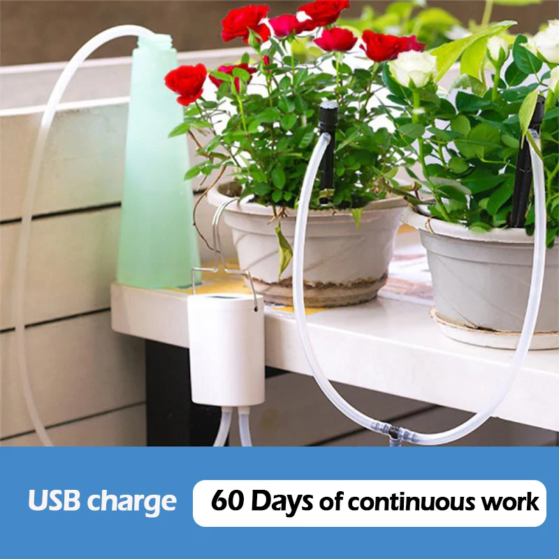 

Drip Irrigation system Automatic watering set Water Pump Sprinkler System Controller USB rechargeable Garden Watering