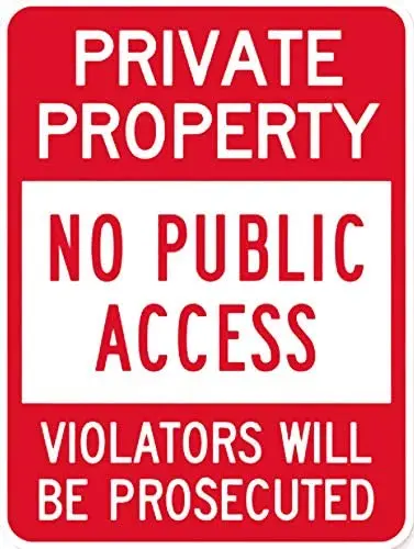 

Metal Sign Private Property No Public Access Violators Will Be Sign Aluminum Sign for Wall Decor Metal Sign 8X12 Inches