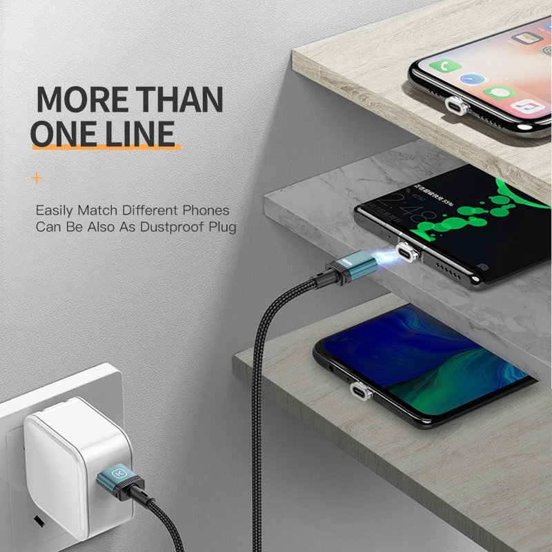 Фото Магнитный USB-кабель KUULAA 3A, зарядное устройство Micro Type c для Iphone 11 Pro, зарядный кабель, шнур, аксессуары для мобильный телефон №5