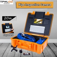 7 screen monitor 12 led adjustable hd pipe inspection camera 20m cable reel diameter 25mm endoscope camera ip68 waterproof