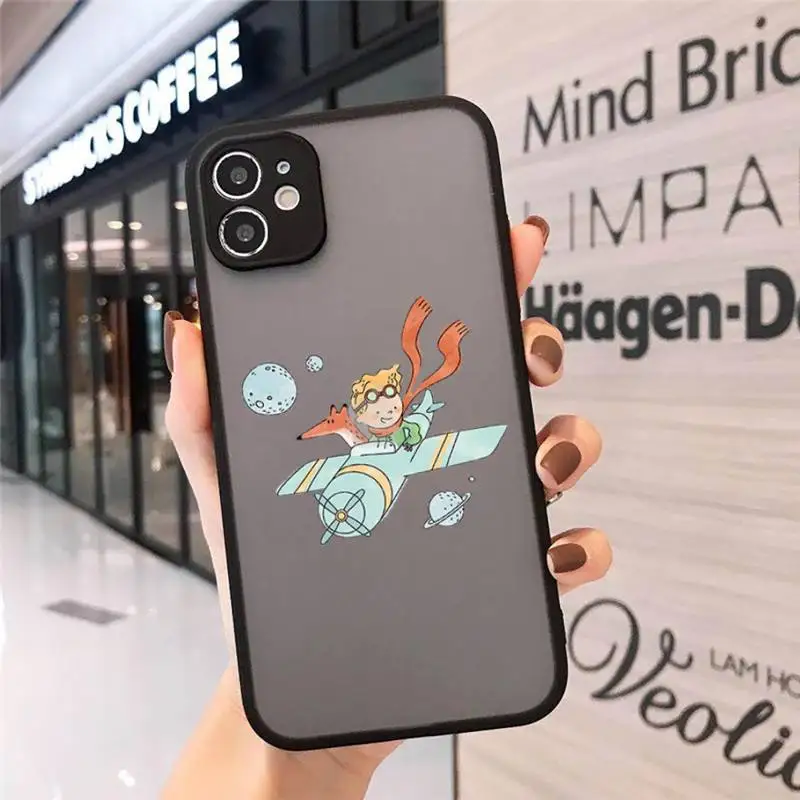 

Little Prince cartoon cute Phone Case Matte Transparent for iPhone 7 8 11 12 s mini pro X XS XR MAX Plus cover funda