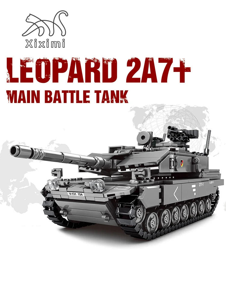 

898pcs Military Main Battle Tank Soldier World War II Building Block Army Children's Toy Gift Holiday Gift