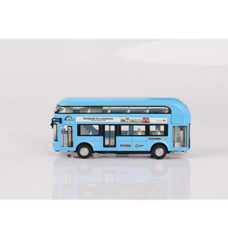 Коллекция 1:36 Масштаб 16 см имитация двухэтажного автобуса модель автомобиля