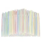 300, шт.упак., одноразовые гибкие пластиковые соломинки, полосатые разноцветные радужные соломинки для питья, аксессуары для бара
