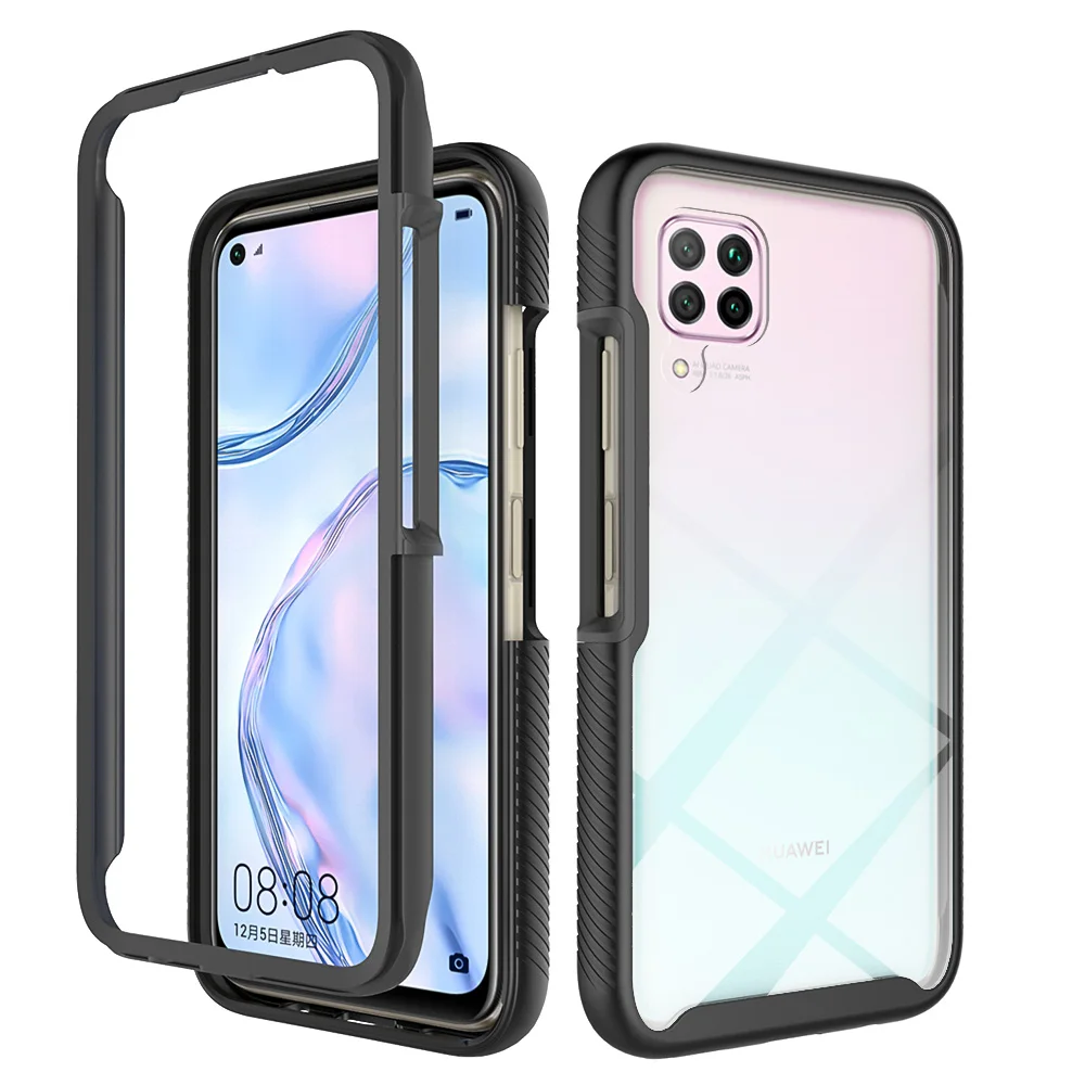 

360 Armor Phone Case For Huawei Honor 20 9X Nova 5T P Smart Z 2020 P30 P40 Lite 4G E Y6 Y7 Y7P Y9 Prime 2019 2 IN 1 Bumper Cover