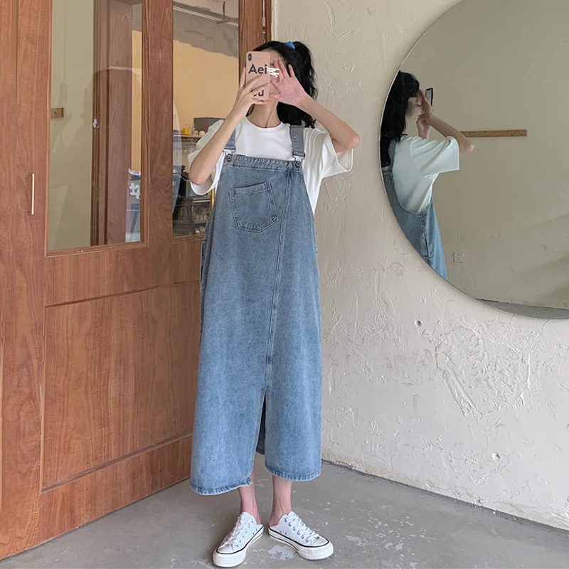 Женская летняя тонкая юбка на бретельках свободное асимметричное платье средней