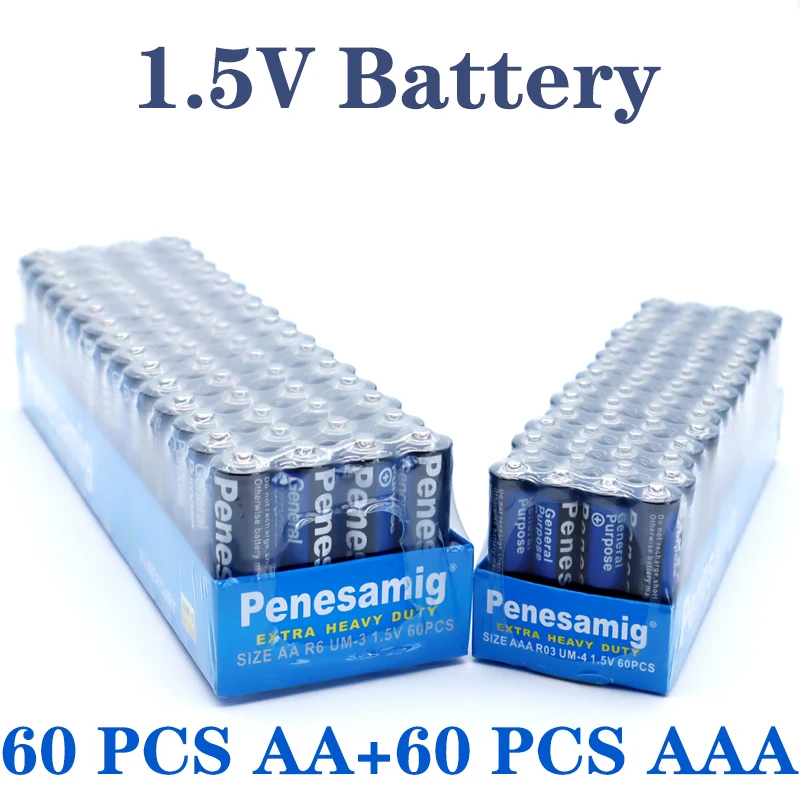 

Новинка, 60 шт. щелочных батарей 1,5 в AA и 60 шт., 1,5 в AAA, для часов, беспроводной мыши и пульта дистанционного управления