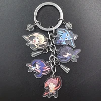fairy tail acrylic original luxurious anime keychain cartoon key ring purse schoolbag decoration boy girl women birthday gift