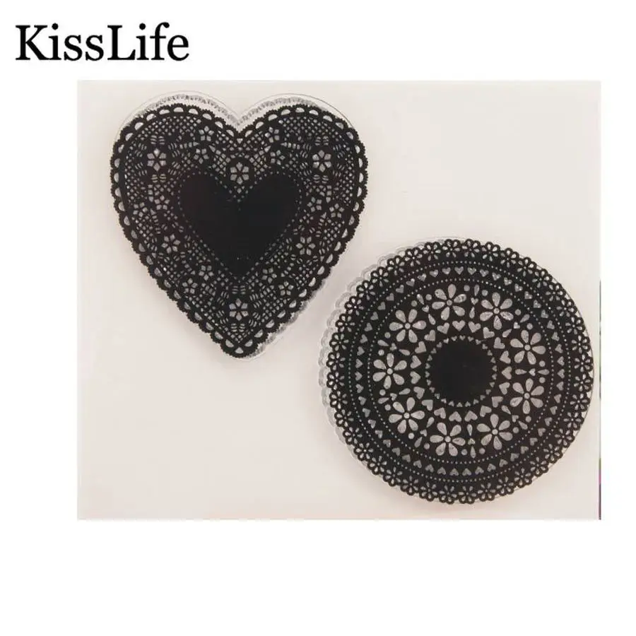 Новинка 2019 года: прозрачный резиновый венок с сердечком и круглой оправой для