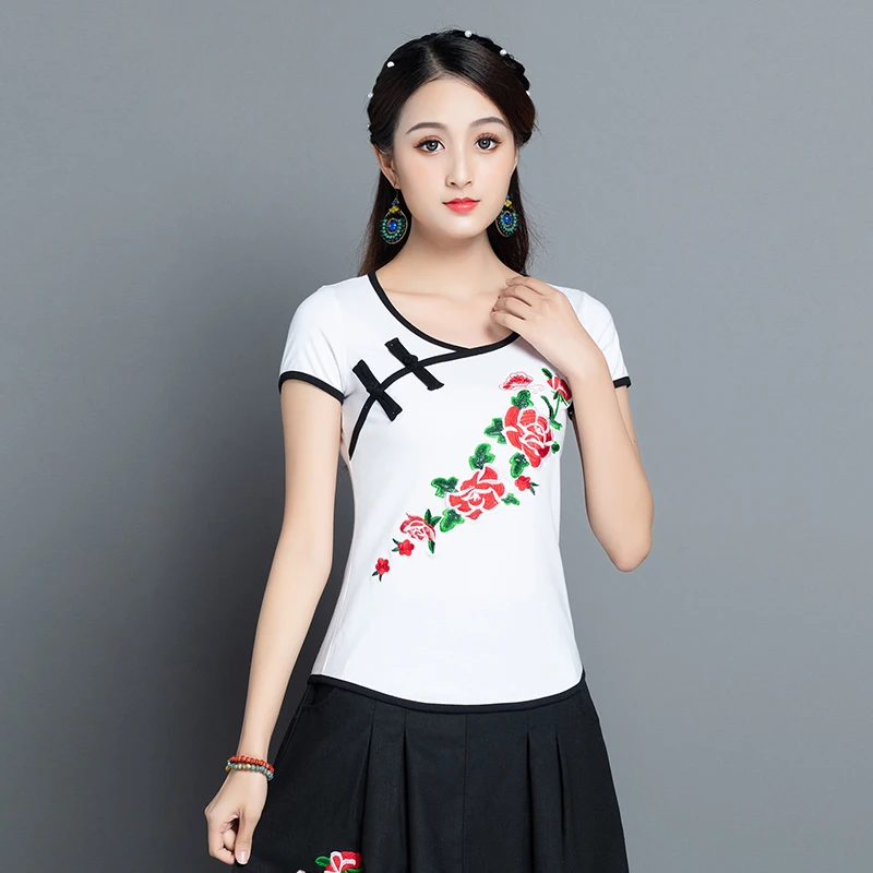 Летние топы женские рубашки рукаовов народный костюм рубашка экзотические