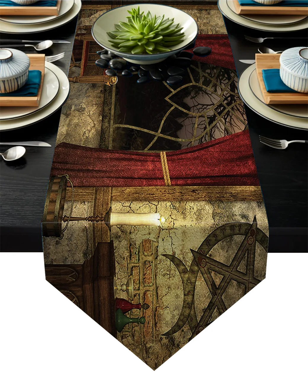 Современная настольная дорожка в стиле ретро таинственная ведьма Волшебная