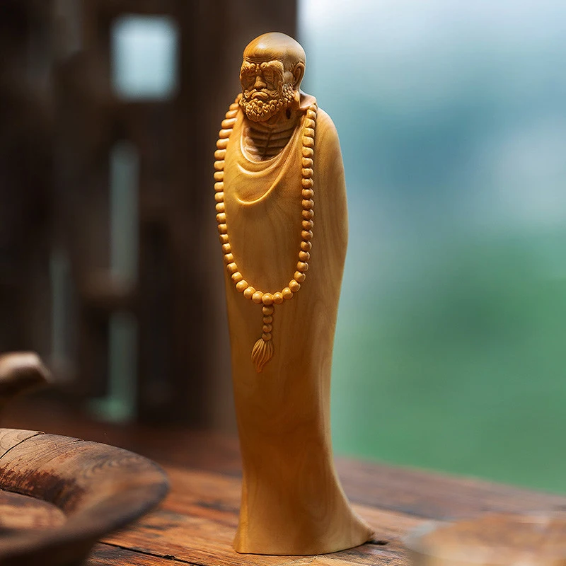 Домашние фигурки из дерева фигурка Будды DHARMA резьба по дереву наконечник