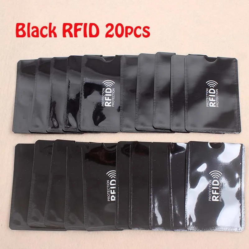 20 шт. Анти Rfid держатель для карт NFC Блокировка ридер замок Id банк держатель для карт чехол Защита металлический чехол для кредитных карт Алюминий - Цвет: 25