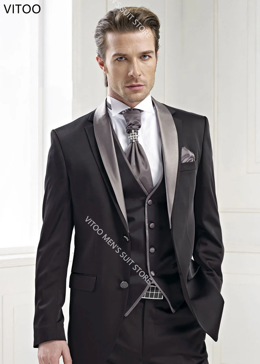 

Черный мужской костюм, повседневный блейзер для жениха, штаны, мужской смокинг на заказ, мужское свадебное платье, пальто, брюки, новейший дизайн, индивидуальная одежда