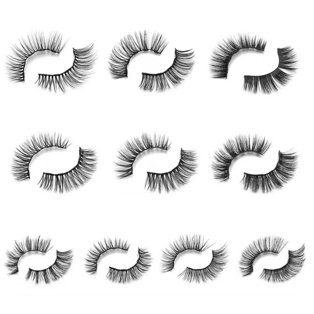 

10pairs Magnetic Eyelashs With Magnetic Eyeliner Natural Long Waterproof Long Lasting Eyelash Magnetic False Eyelashes