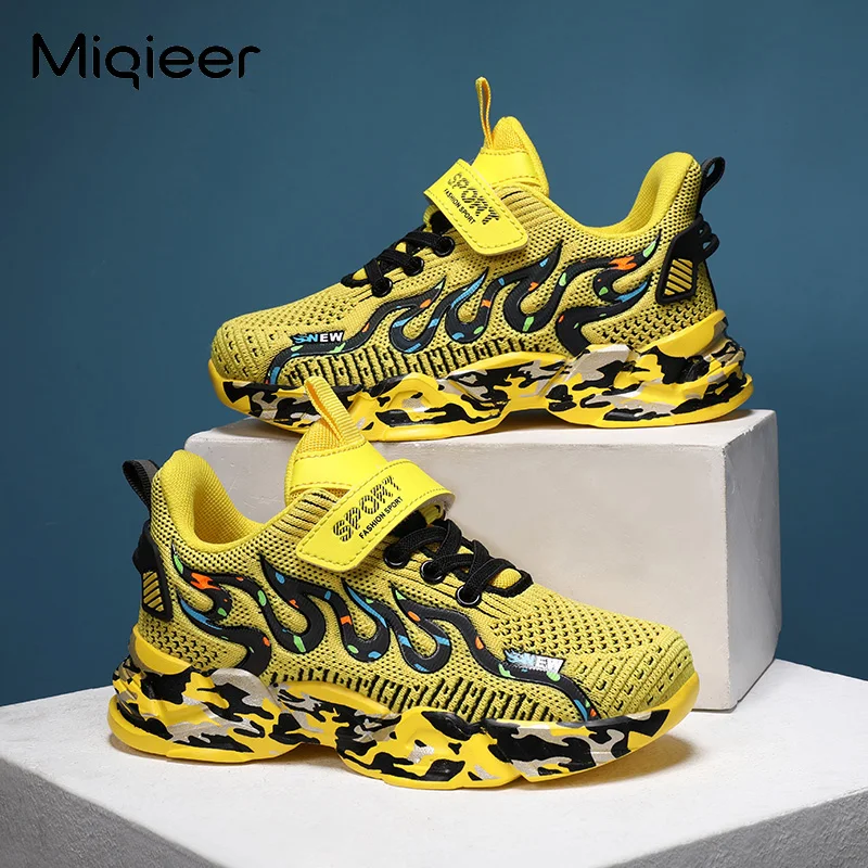 

Детские повседневные кроссовки, детские мягкие дышащие сетчатые кроссовки для мальчиков и девочек, Модная вязаная спортивная обувь для бег...